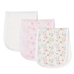 Piccolo Bambino Nursing Covers|Breastfeeding>3pk Muslin Burp Cloth-Rose
