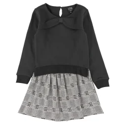 Kids Look Dresses & Rompers>Plaid Combo Romance Dress 7-14y