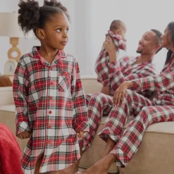 Kids Petit Lem Plaid Flannel Nightgown 2-6x