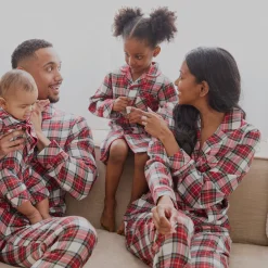 Kids Petit Lem Plaid Flannel Nightgown 2-6x