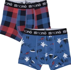 Kids/BOY Nano Plaid 2pk Boxers 2-12