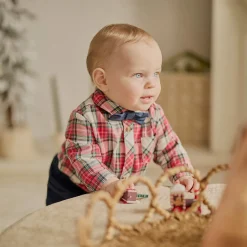 BOY Firsts par Petit Lem Plaid Shirt Set 3-24m