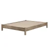 South Shore Platform Double Bed on Legs - Munich Weathered Oak