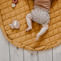 Play N Go Soft Organic Playmat Bag 3-in-1 - Mustard Chai Tea