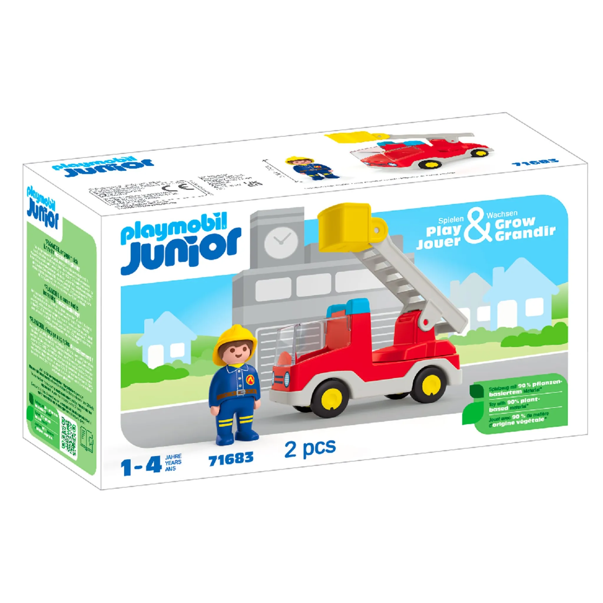 Kids Playmobil Junior Ladder Unit Fire Truck