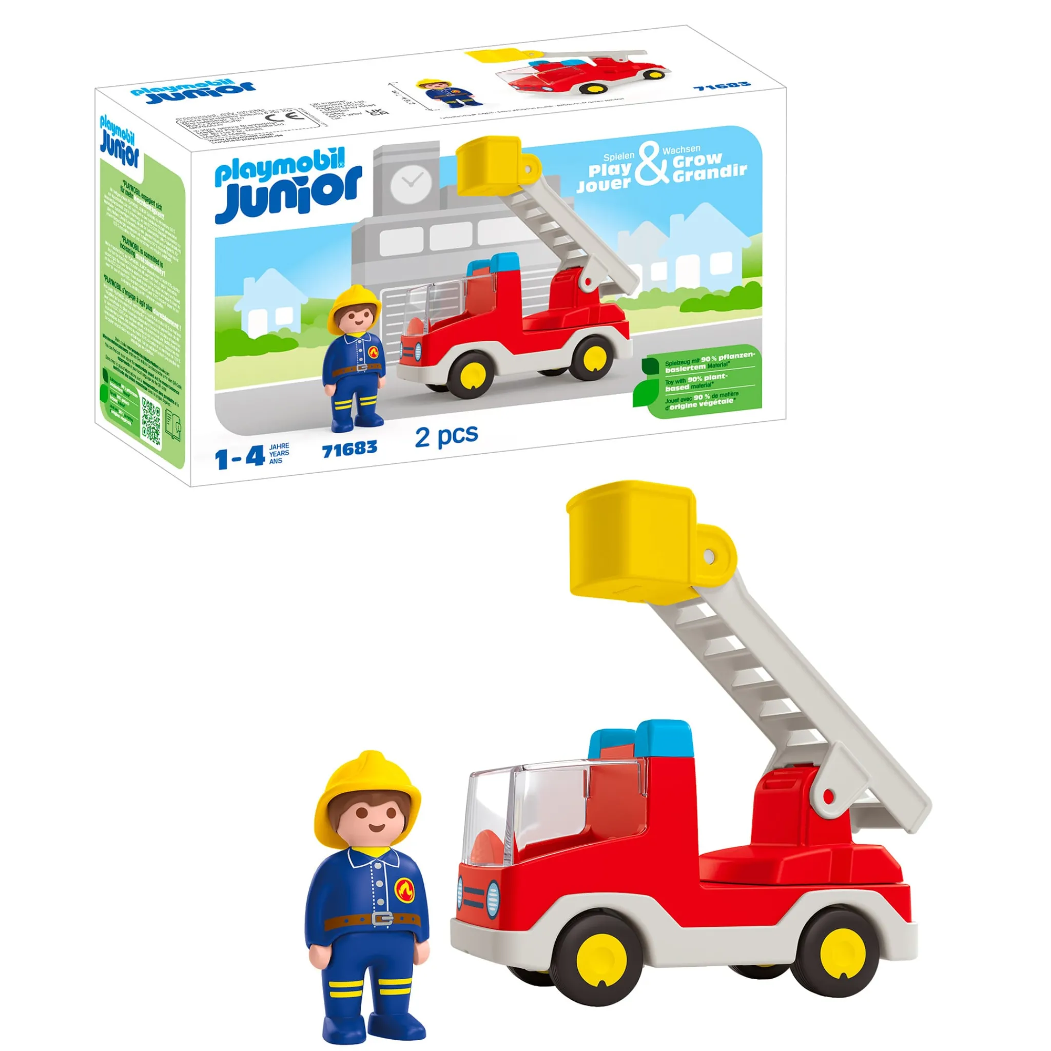 Kids Playmobil Junior Ladder Unit Fire Truck