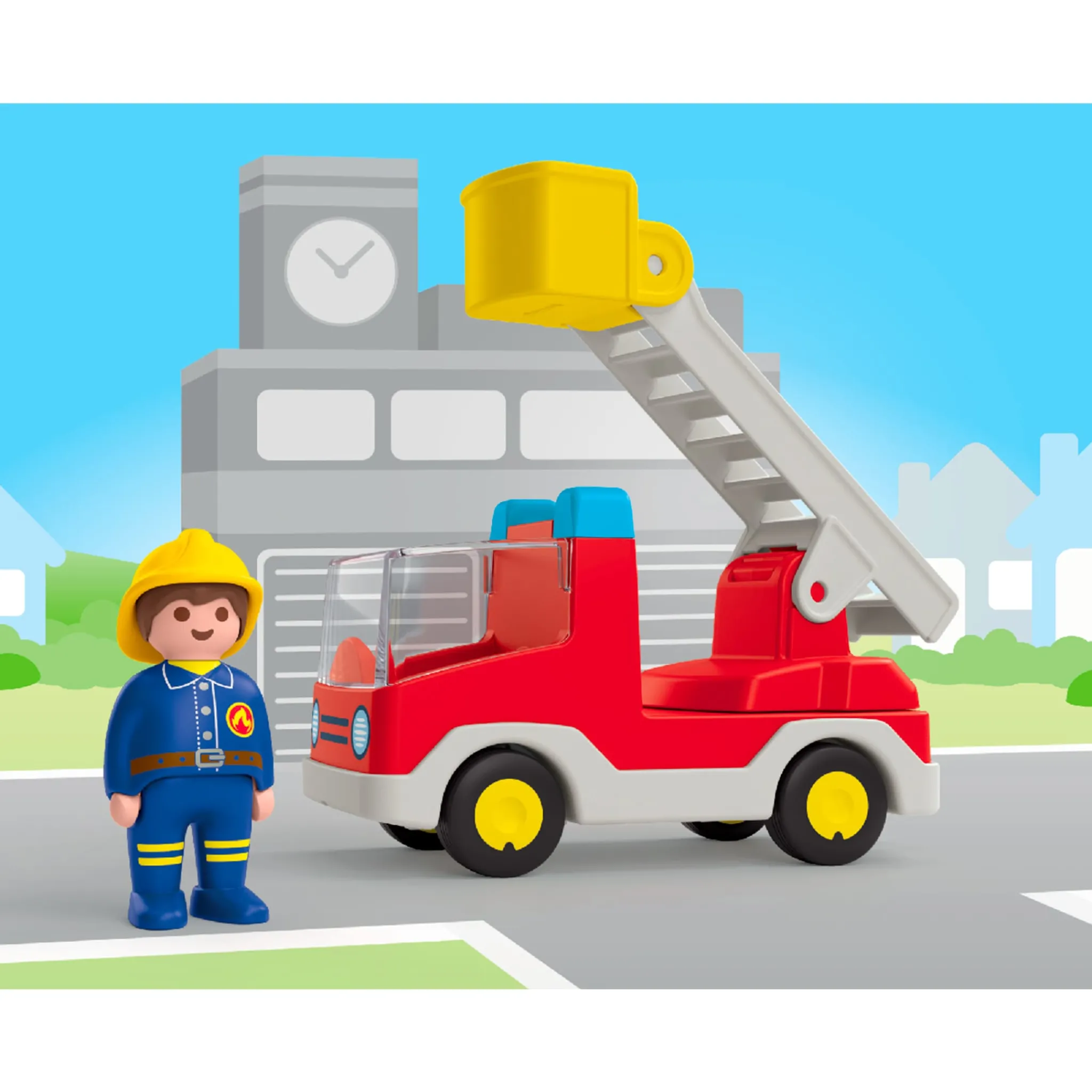 Kids Playmobil Junior Ladder Unit Fire Truck