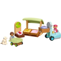 Kids Playmobil Assembly & Construction>Junior Organic Market Stall & Forklif