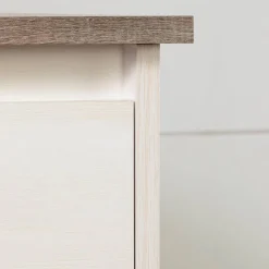 South Shore Plenny 6-Drawer Double Dresser Storage Unit - White Wash and Oak