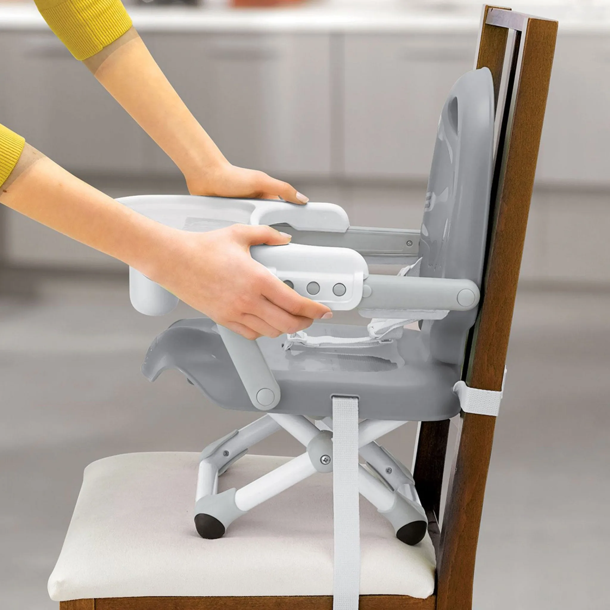 Chicco High Chairs & Booster Seats|High Chairs & Booster Seats>Pocket Snack Booster Seat - Grey