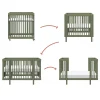 Babyletto Cribs & Mattresses|Cribs & Mattresses>Pogo 8-in-1 Convertible Crib with All-Stages Conversion Kits - Olive