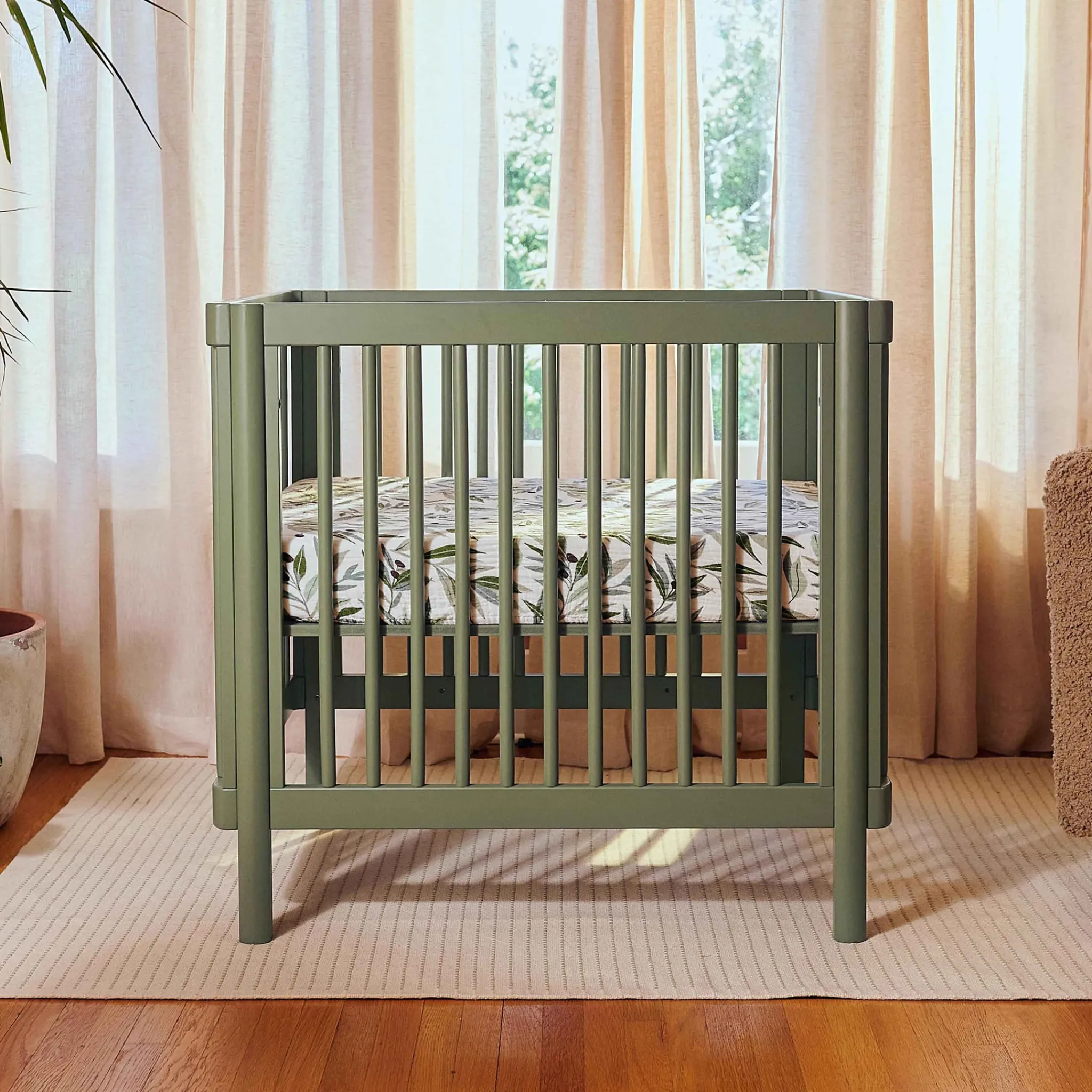 Babyletto Cribs & Mattresses|Cribs & Mattresses>Pogo 8-in-1 Convertible Crib with All-Stages Conversion Kits - Olive