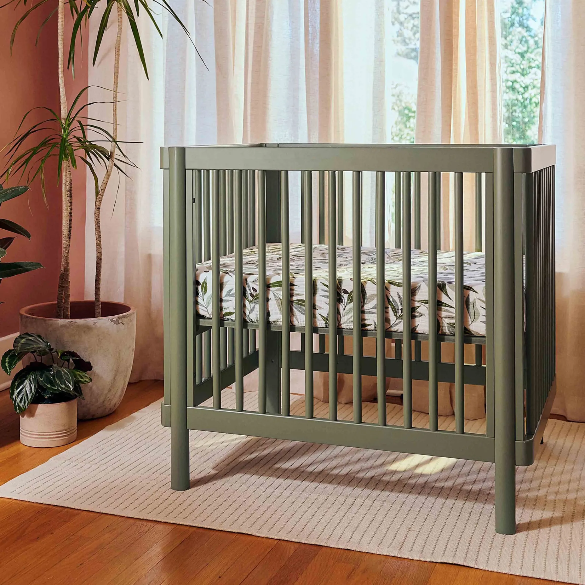 Babyletto Cribs & Mattresses|Cribs & Mattresses>Pogo 8-in-1 Convertible Crib with All-Stages Conversion Kits - Olive