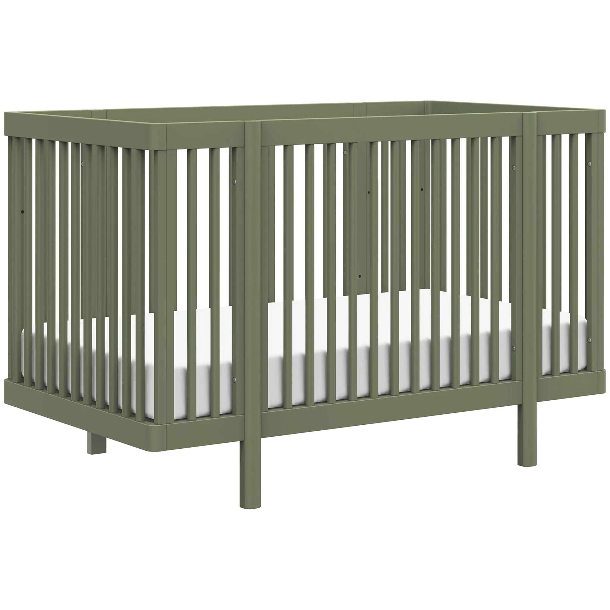 Babyletto Cribs & Mattresses|Cribs & Mattresses>Pogo 8-in-1 Convertible Crib with All-Stages Conversion Kits - Olive