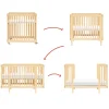 Babyletto Pogo 8-in-1 Convertible Crib with All-Stages Conversion Kits - Blonde