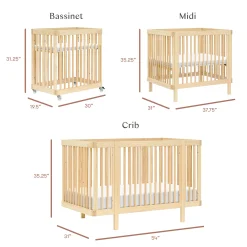 Babyletto Pogo 8-in-1 Convertible Crib with All-Stages Conversion Kits - Blonde