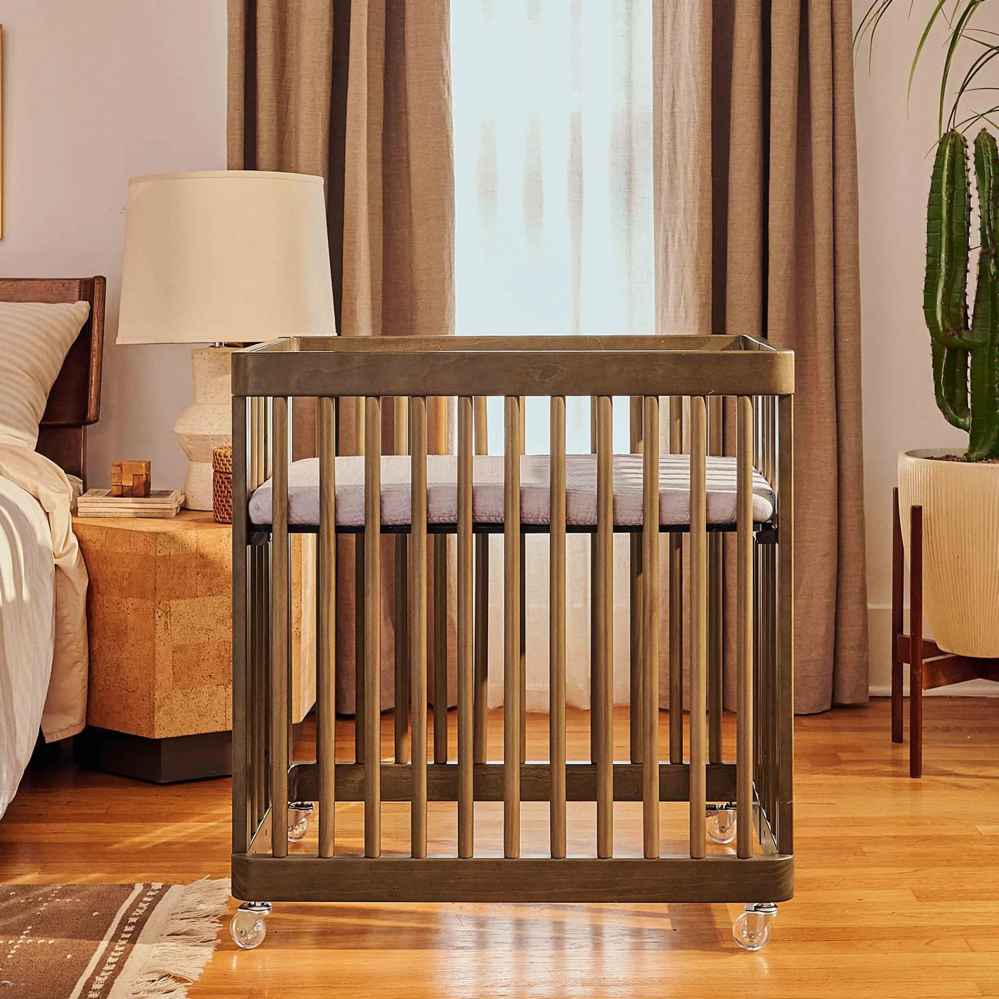 Babyletto Cribs & Mattresses|Cribs & Mattresses>Pogo 8-in-1 Convertible Crib with All-Stages Conversion Kits - Natural Walnut