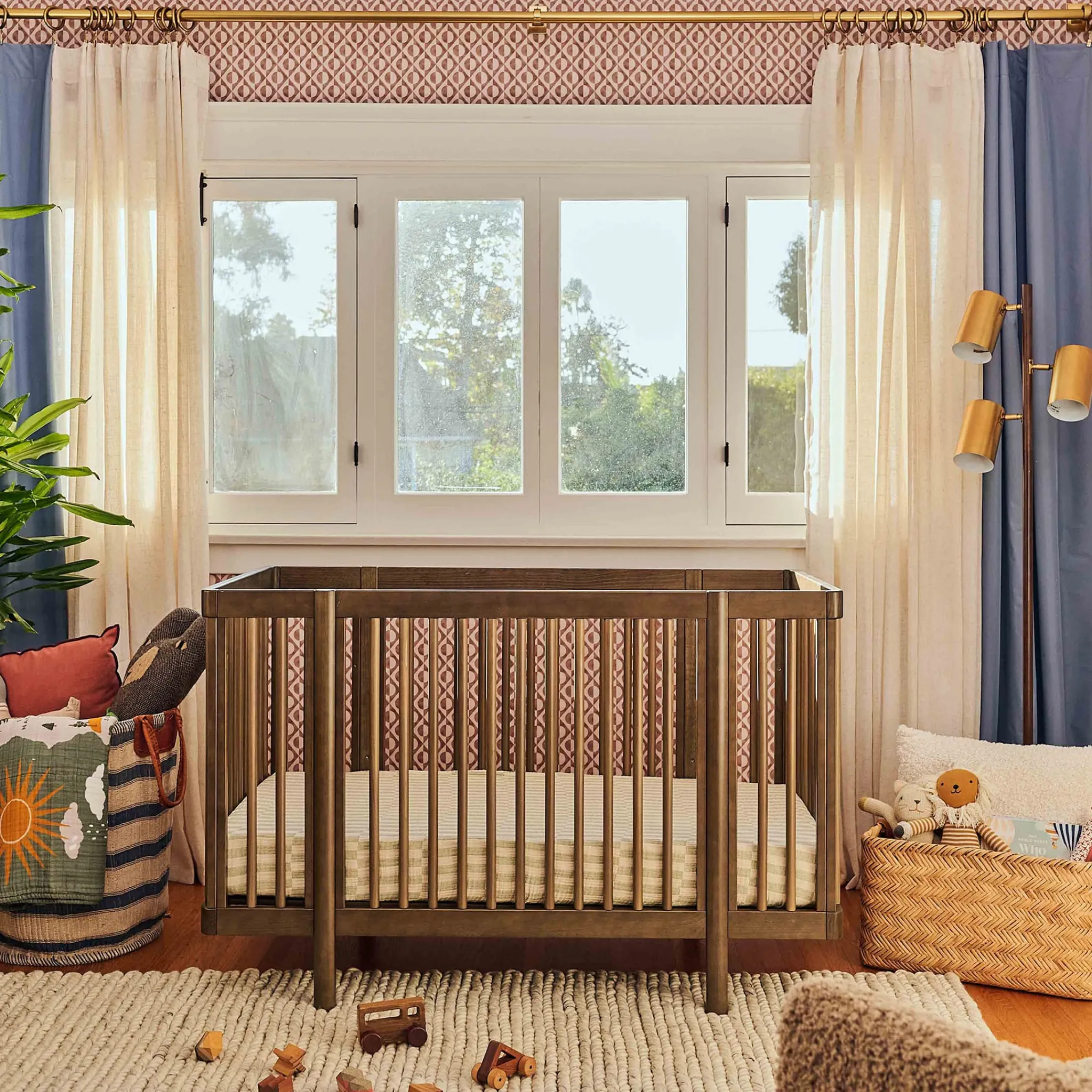 Babyletto Cribs & Mattresses|Cribs & Mattresses>Pogo 8-in-1 Convertible Crib with All-Stages Conversion Kits - Natural Walnut