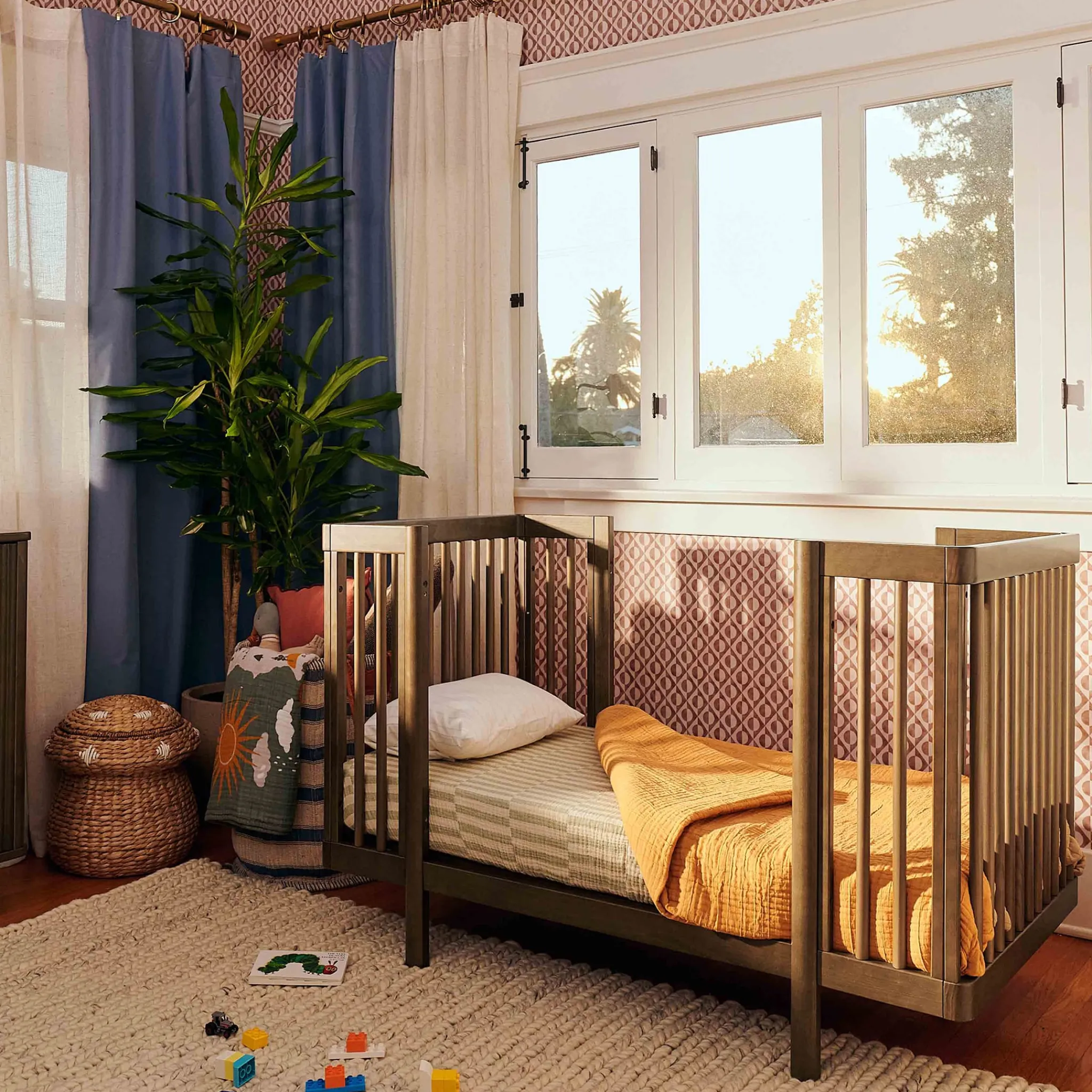 Babyletto Cribs & Mattresses|Cribs & Mattresses>Pogo 8-in-1 Convertible Crib with All-Stages Conversion Kits - Natural Walnut