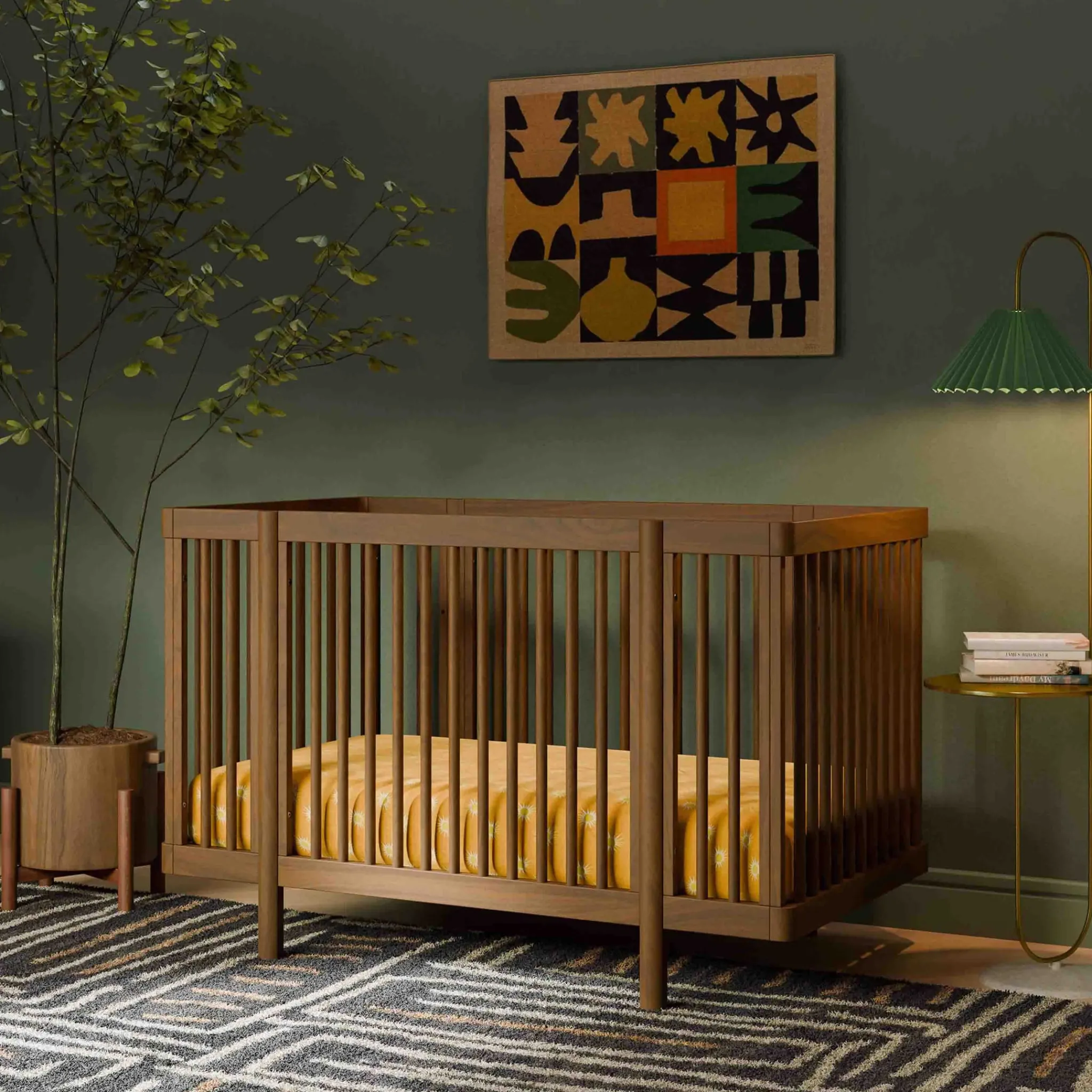Babyletto Cribs & Mattresses|Cribs & Mattresses>Pogo 8-in-1 Convertible Crib with All-Stages Conversion Kits - Natural Walnut
