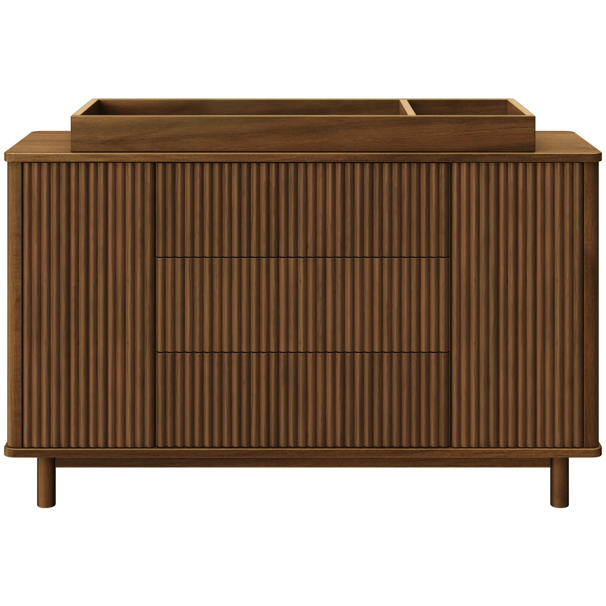 Babyletto Storage Furniture>Pogo Tambour Assembled Dresser - Natural Walnut