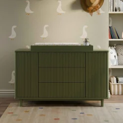 Babyletto Pogo Tambour Assembled Dresser - Olive