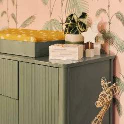 Babyletto Pogo Tambour Assembled Dresser - Olive