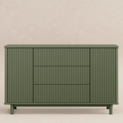 Babyletto Pogo Tambour Assembled Dresser - Olive
