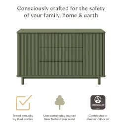 Babyletto Pogo Tambour Assembled Dresser - Olive