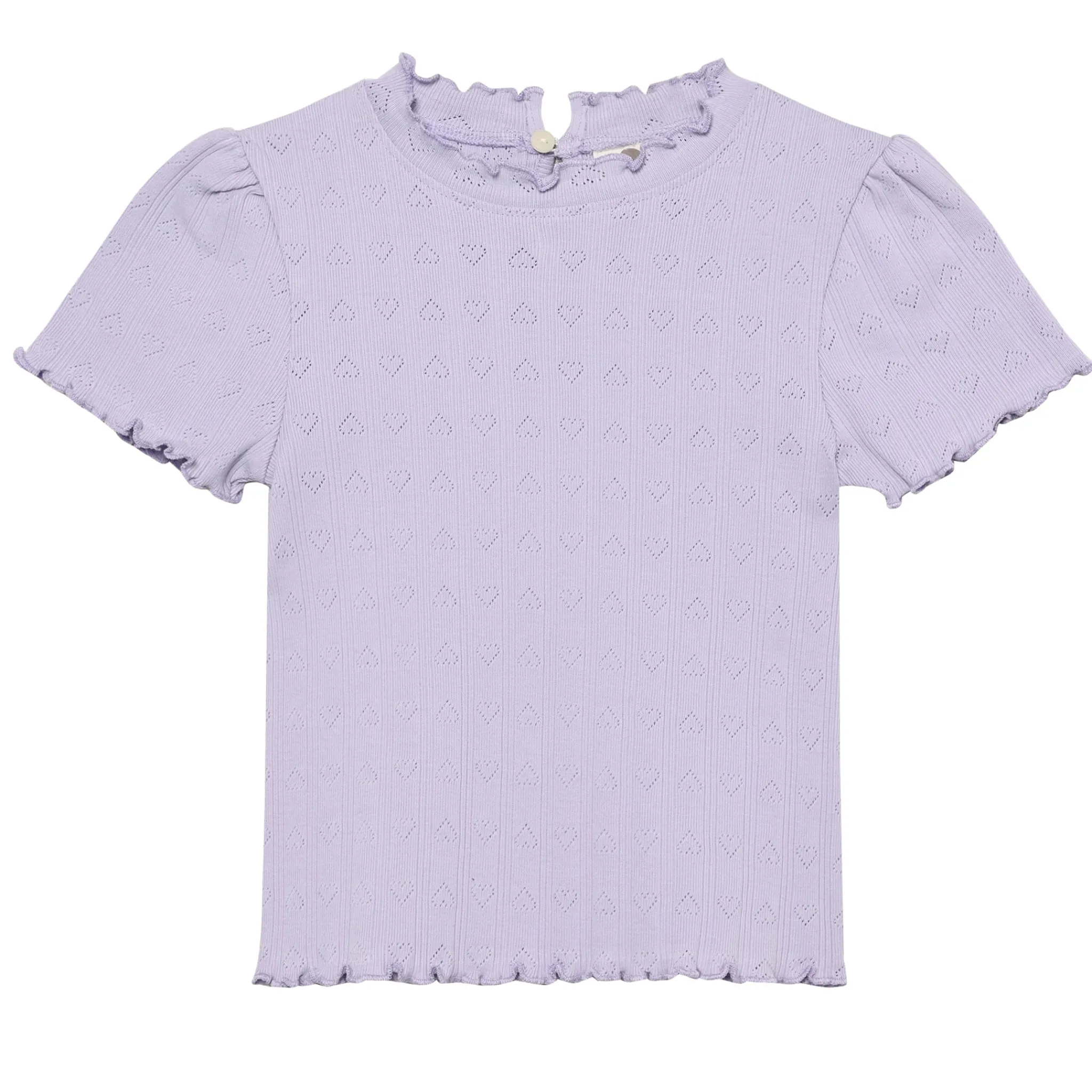 Kids En Fant Tops>Pointelle T-shirt 3-8
