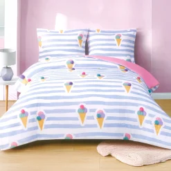 Kids Literie Beco Pompom Ice Cream Twin Comforter Set