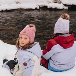 Kids Rising Sun Pompom Knit Beanie 2-14