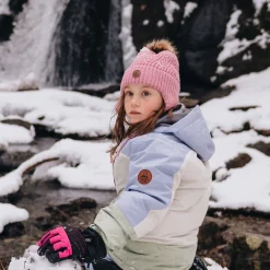 Kids Rising Sun Pompom Knit Beanie 2-14