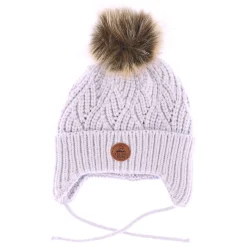 Rising Sun Beanies>Pompom Knit Beanie 12-24m