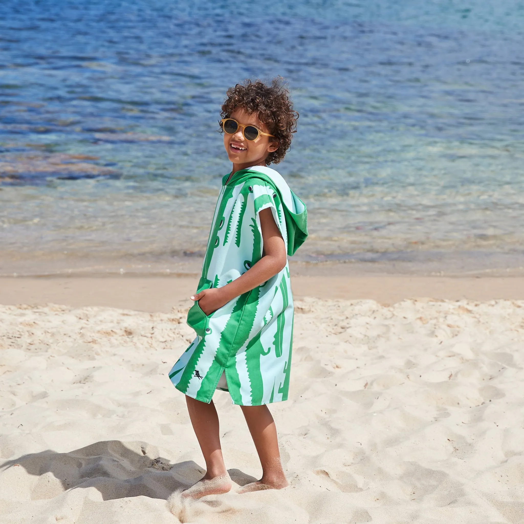 Kids Dock u0026 Bay Summer Activities|Outdoors & Travel>Poncho - Kids - Laters Gators - Small (Age 3 to 5)