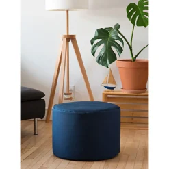 Arico Pouf Ottoman - Navy Blue