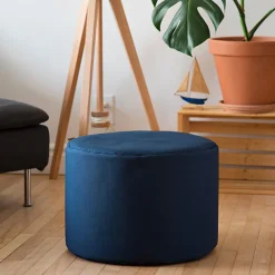 Arico Pouf Ottoman - Navy Blue