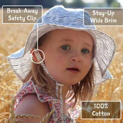 Kids Jan n Jul Prairie UV Cotton Hat 2-5y