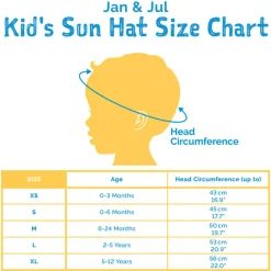 Kids Jan n Jul Prairie UV Cotton Hat 2-5y