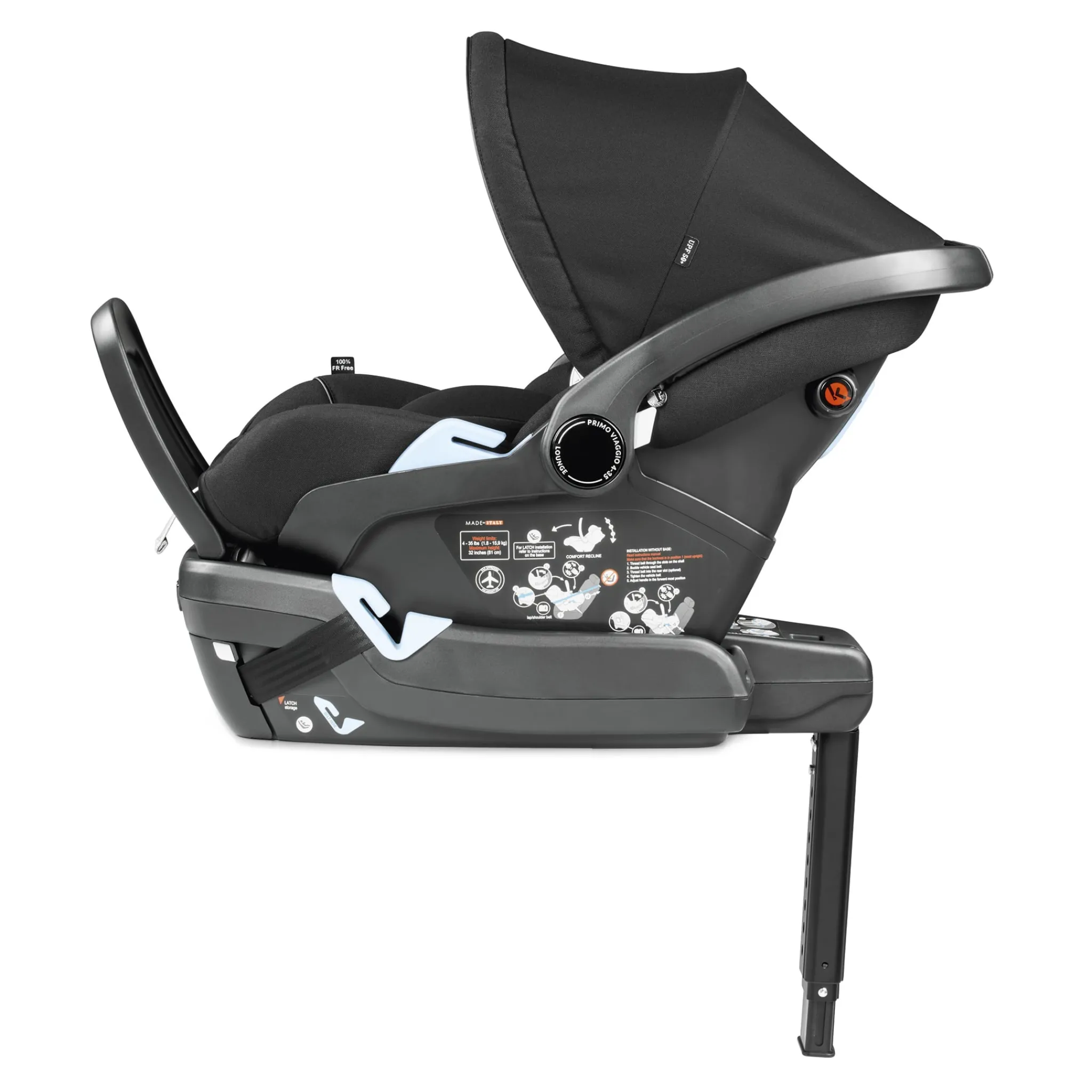 Kids Peg Perego Primo Viaggio 4-35lbs Lounge Car Seat - True Black