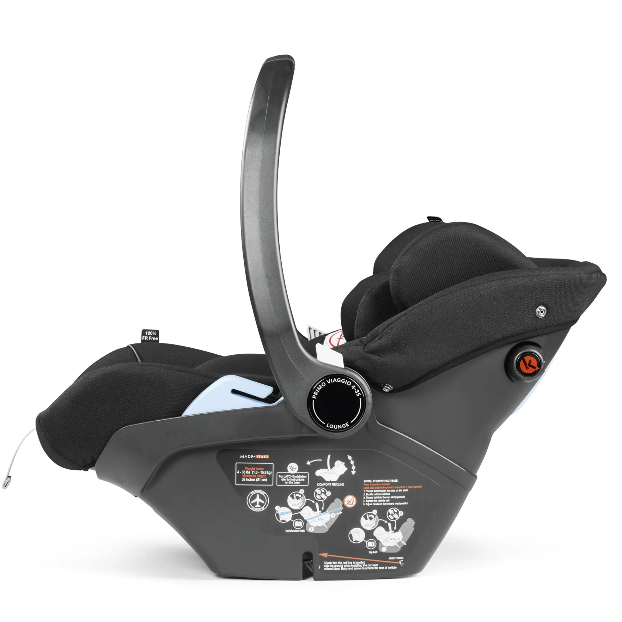 Kids Peg Perego Primo Viaggio 4-35lbs Lounge Car Seat - True Black