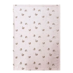 Kids Piccolo Bambino Printed Plush Blanket With Socks - Pink