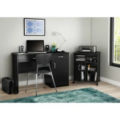 South Shore Printer Cart - Axess Pure Black