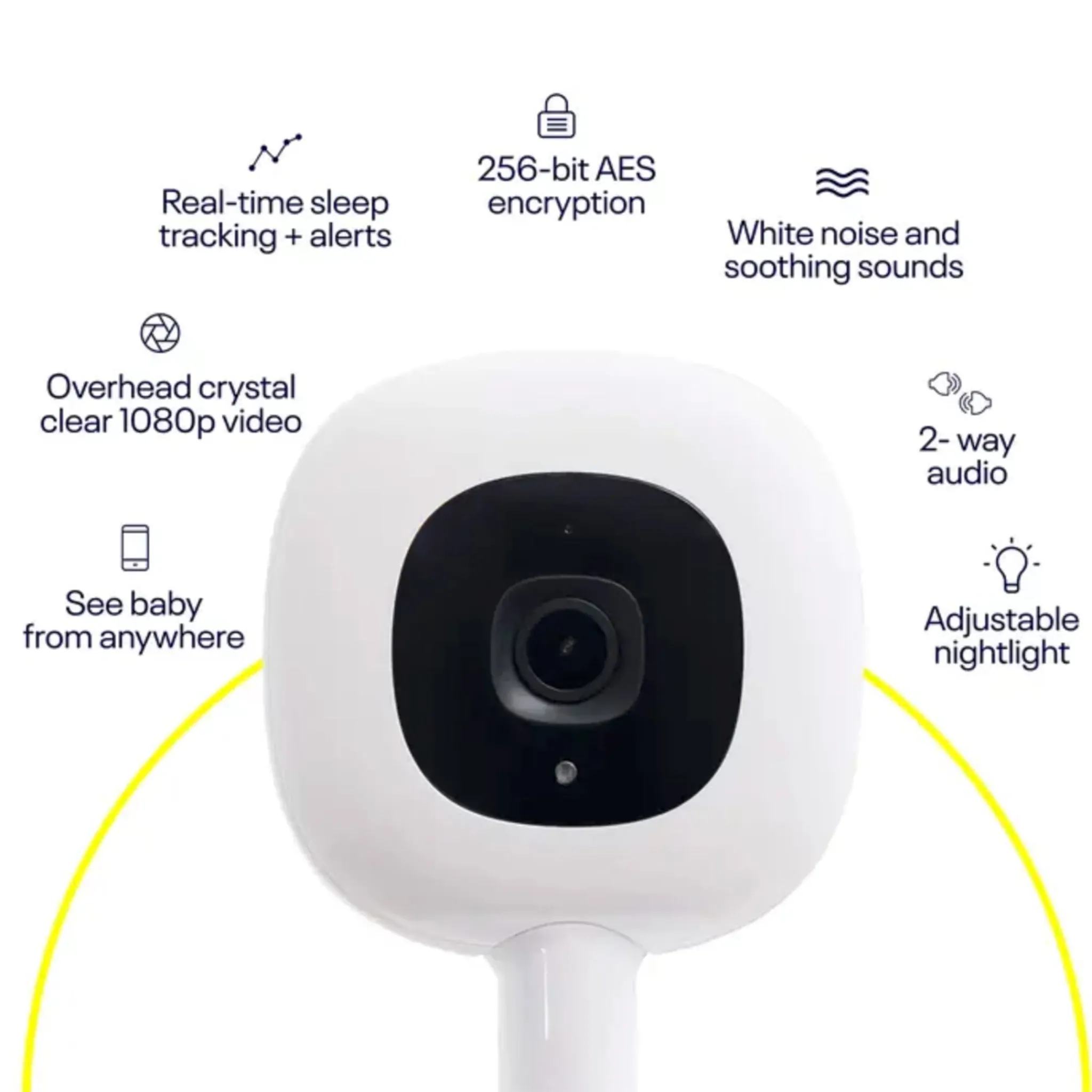 Nanit Pro Smart Wall Mount Baby Monitor - White