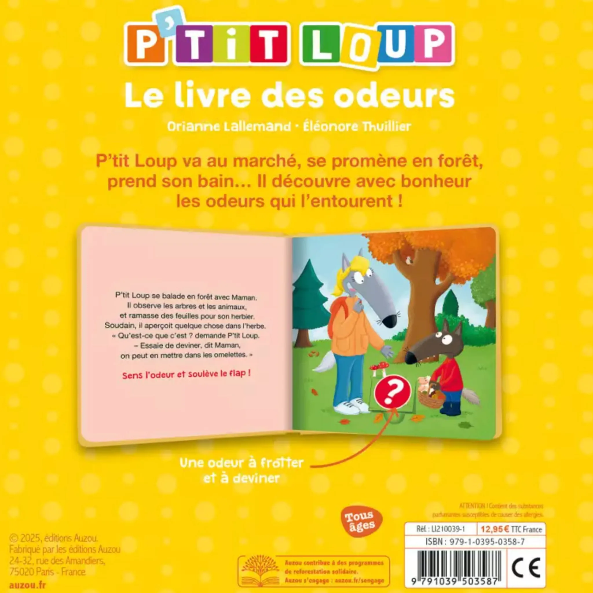 Auzou 2 Years And Over|Baby 0-2 Years>P'Tit Loup Le Livre Des Odeurs