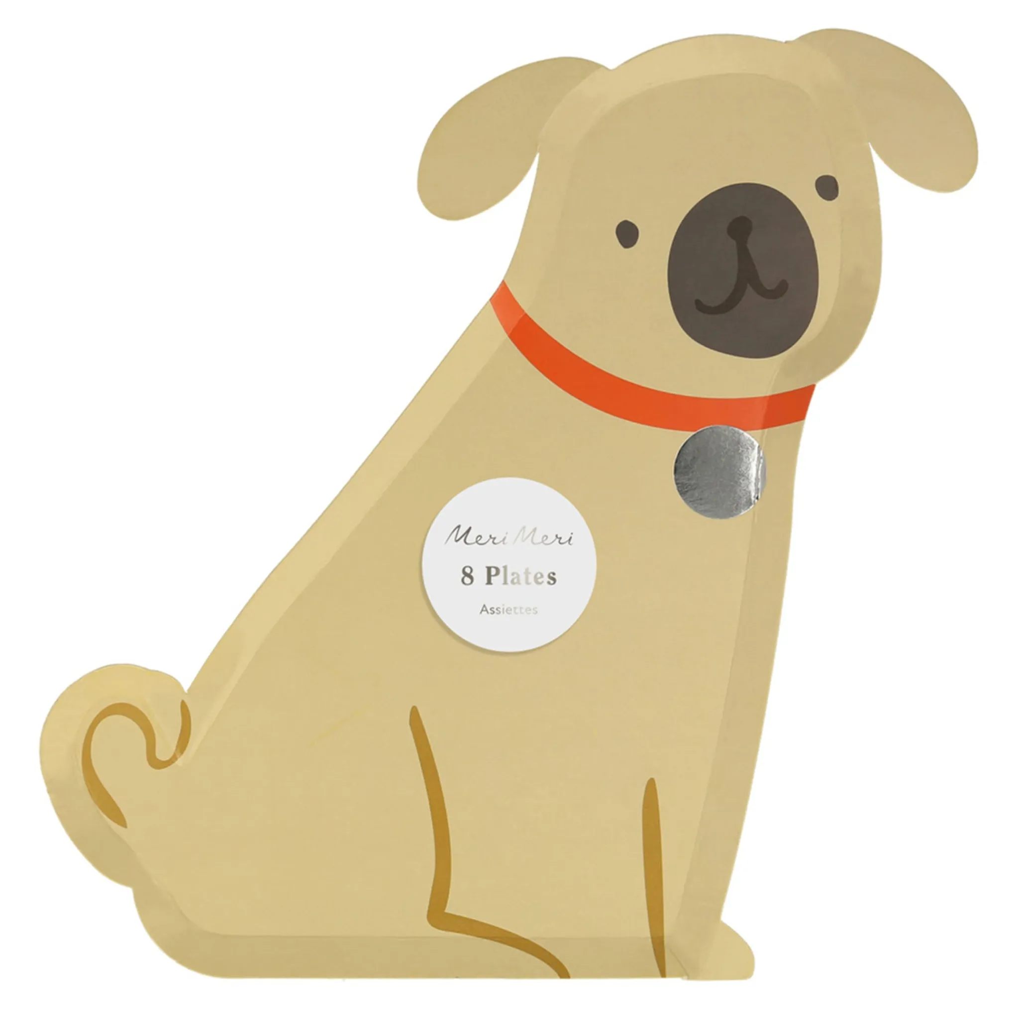 Meri Meri Party Supplies>Pug Plates (8)