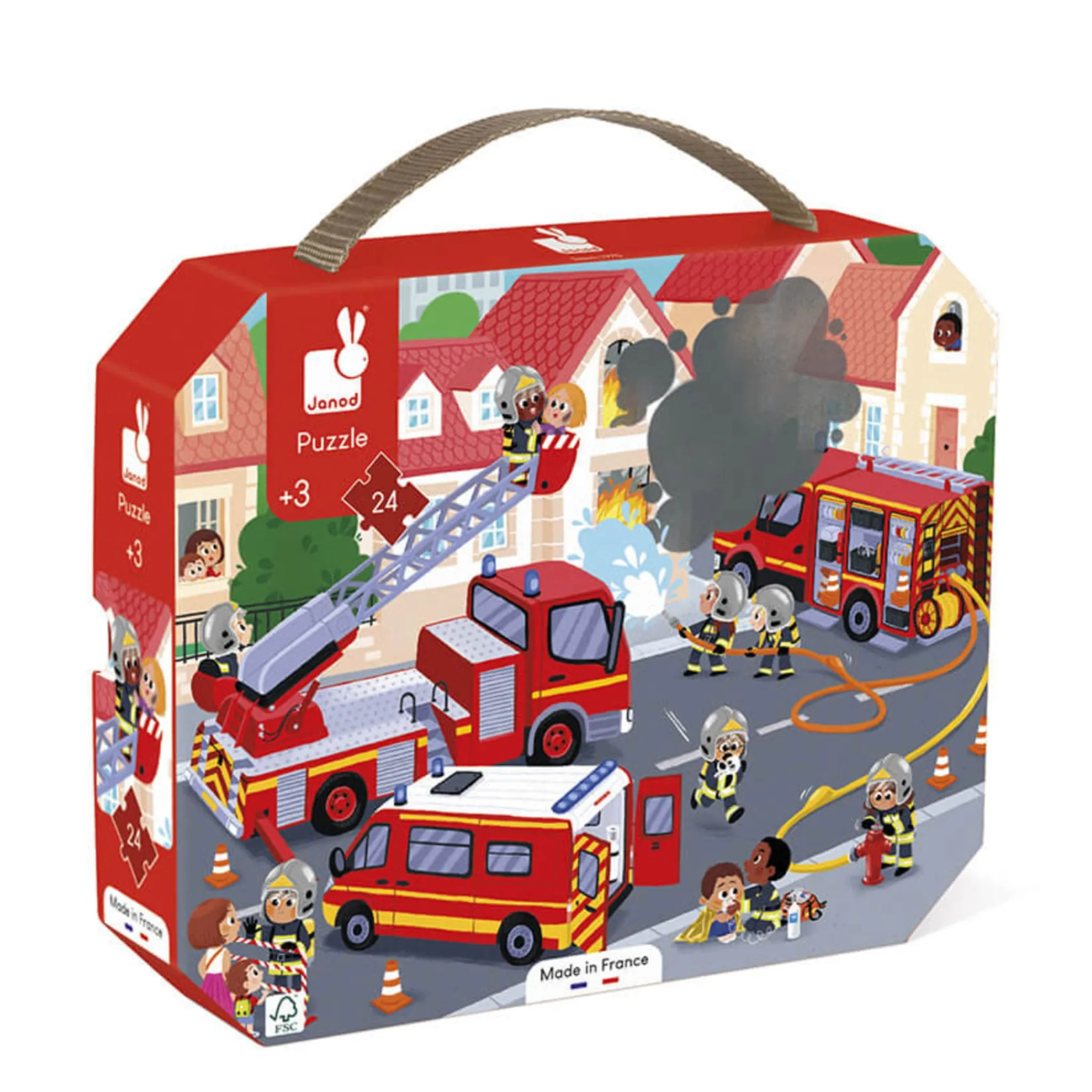Kids Janod Puzzle - Firefighter 24 Pieces