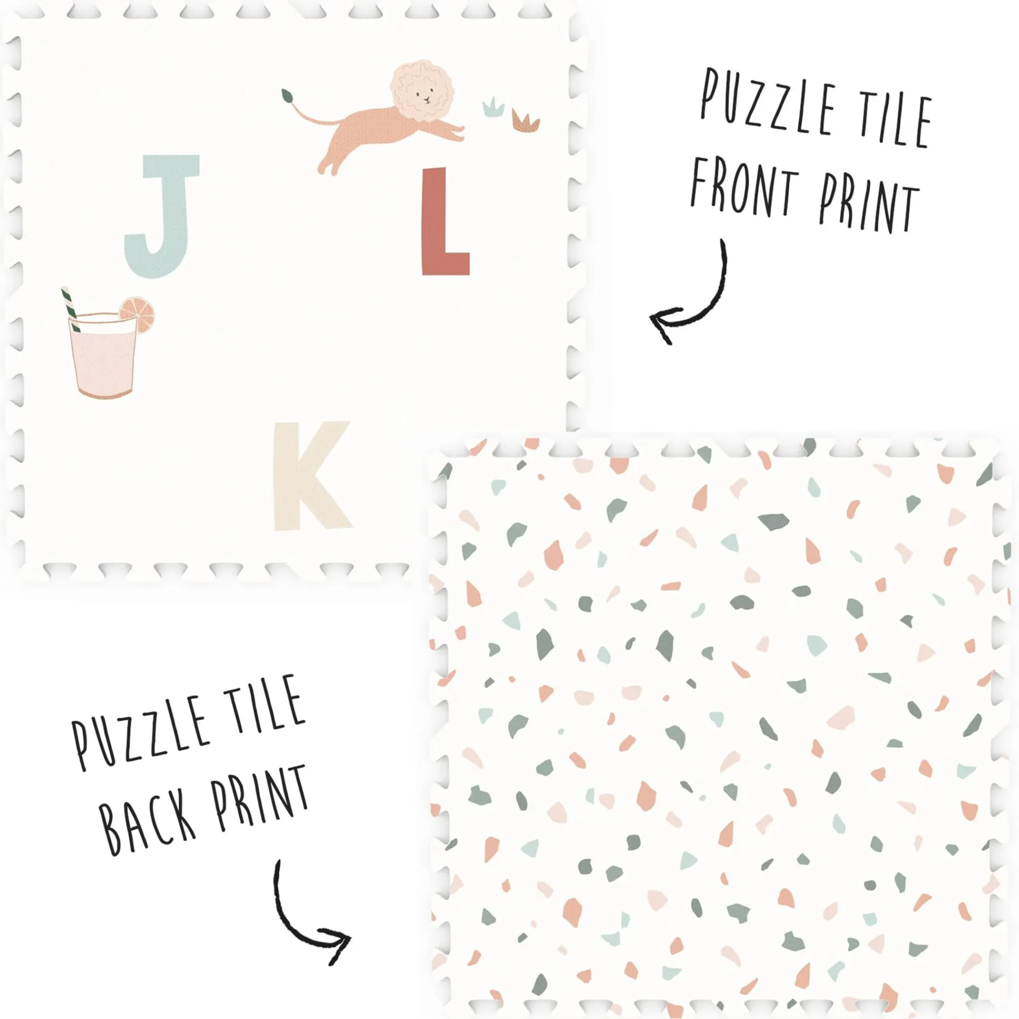 Play N Go Developmental Toys|Play Mat>Puzzle Mat Alphabet / Terrazzo