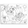 Kids Funny Mat Puzzles>Puzzle Set to Color with Washable Markers - Pirates