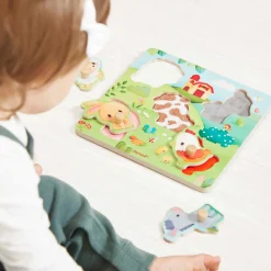 Kids Janod Puzzles>Puzzle Tactile Farm